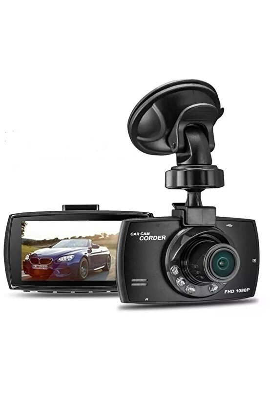 1080p 2.7 Inç Tft Lcd Ekranlı Araç Kamerası Hafıza Kartı Girişli Gece Görüşlü Mini Araç Içi Kamera