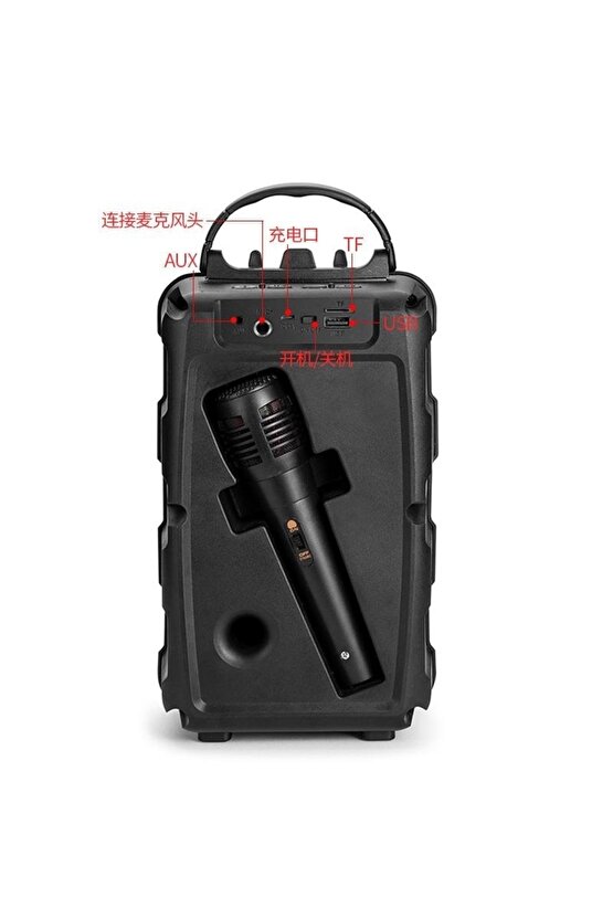 Mikrofonlu Bluetooth Hoparlör Fm Radyo Sd Kart Usb Girişli Şarjlı Speaker