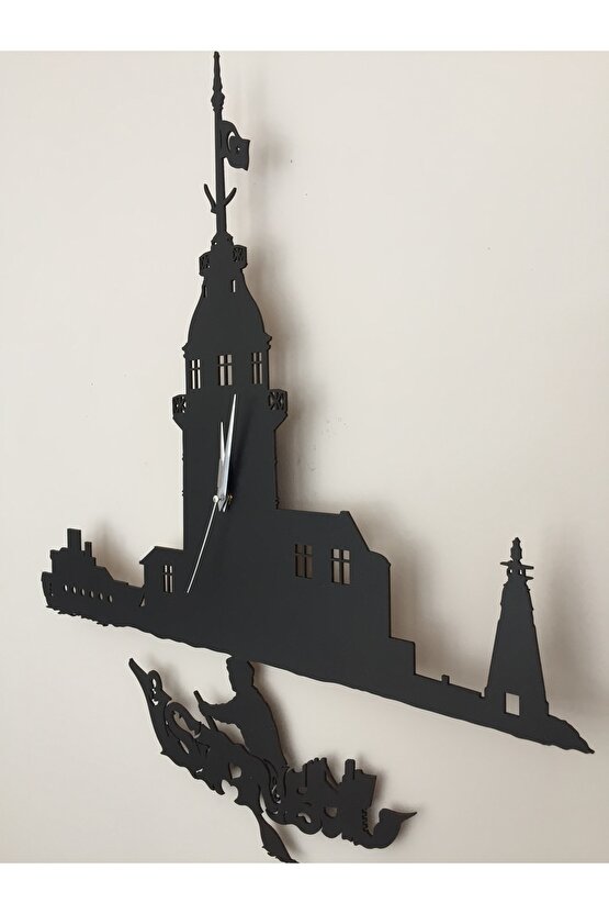 Kız Kulesi Dekoratif Sarkaçlı Duvar Saati