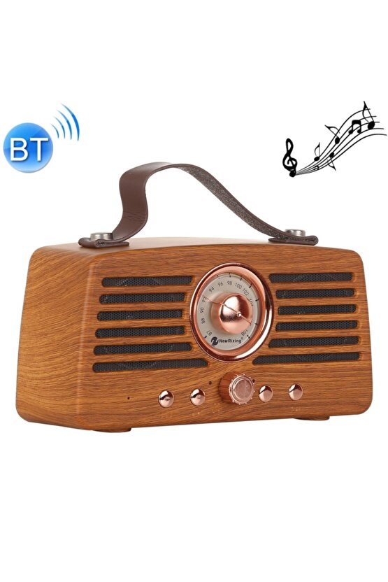 Nostaljik Radyo Eskitme Tarzı Ahşap Görünüm Bluetooth Hoparlör