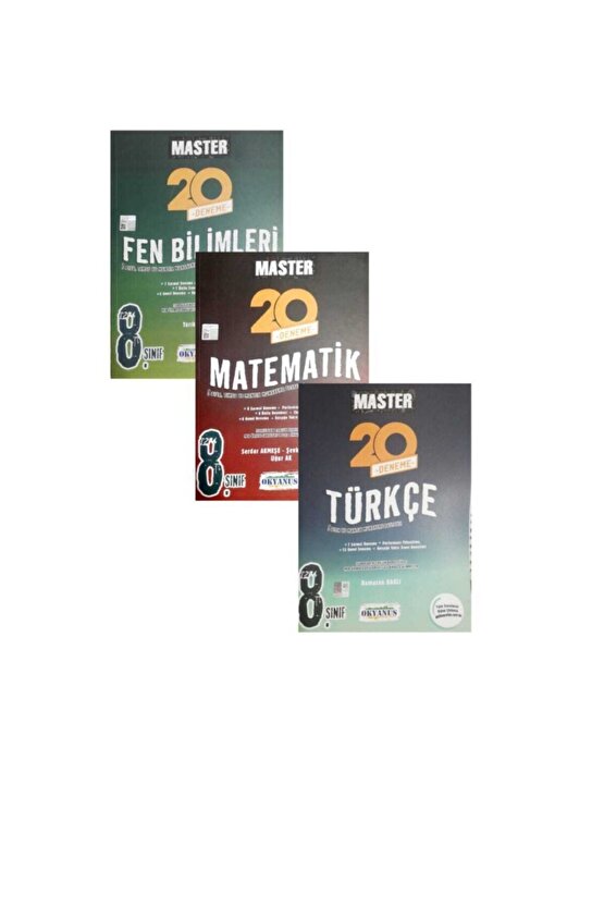 Okyanus Yayınları 8.sınıf Master Matematik+türkçe+fen Bilimleri Deneme Yeni