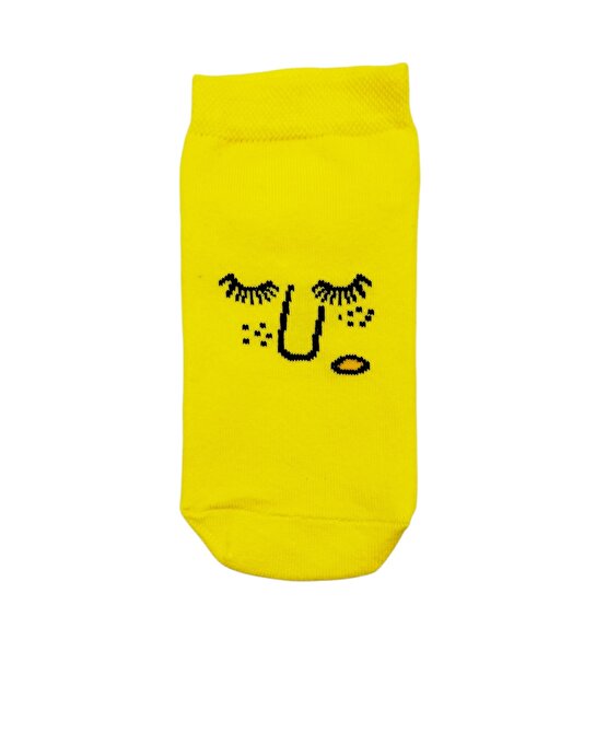 7li  Renkli Emoji Desenli Patik(Kısa) Çorap Seti