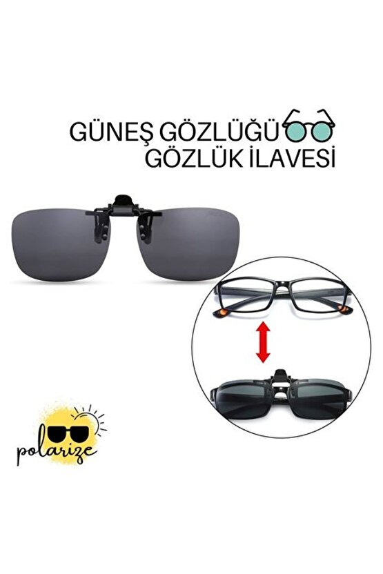 Güneş Gözlüğü Gözlük İlavesi Clip-On Polarize