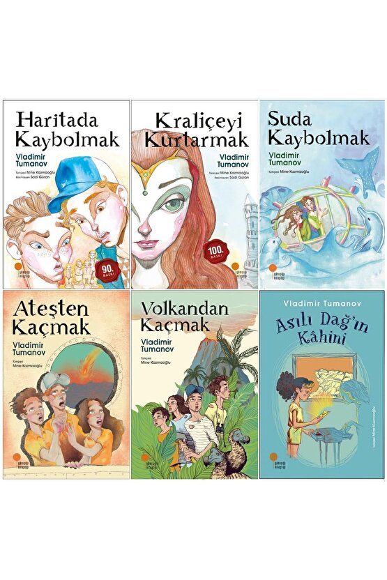 Vladimir Tumanov 6 Kitap Set - Kraliçeyi Kurtarmak - Haritada Kaybolmak - Volkandan Kaçmak