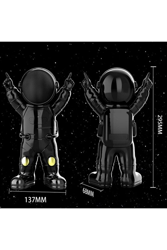 B10 Astronot Görünümlü Bluetooth Hoparlör Sd Kart Usb Girişli Fm Radyolu Kablosuz Speaker