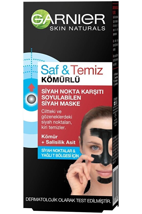 Skin Naturals Kömürlü Siyah Nokta Karşıtı Soyulabilen Maske 50ml 1 Paket (1 X