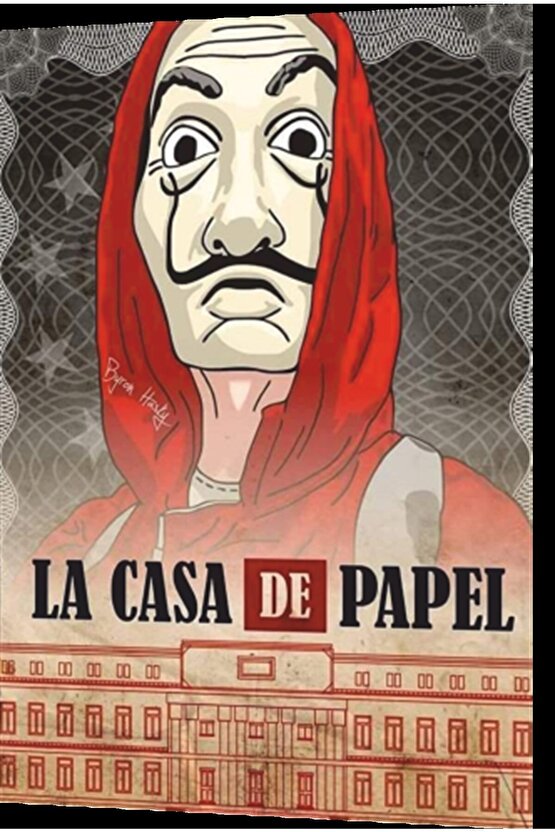 La Casa De Papel Maske Retro Ahşap Poster