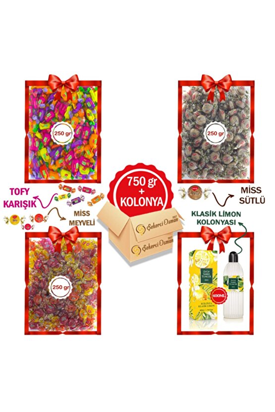 Avantaj Paketi-tofy Karışık 250 Gr- Elegan Çikolata 250 Gr-misbon Sütlü 250 Gr-400 ml Est