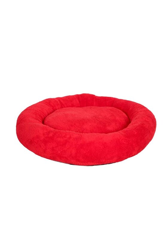 Kırmızı Yumuşak Peluş Kedi Yatağı-köpek Yatağı