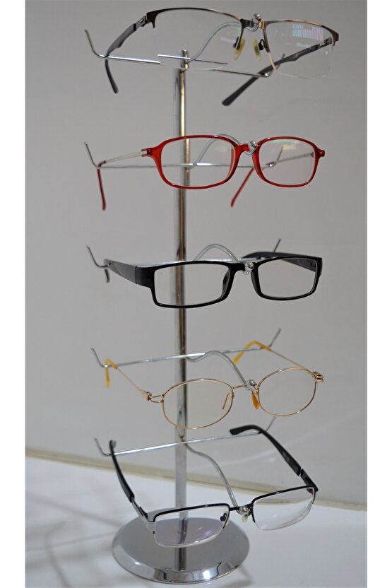Gözlük Standı Düzenleyecı Organizer 5 Lı Krom