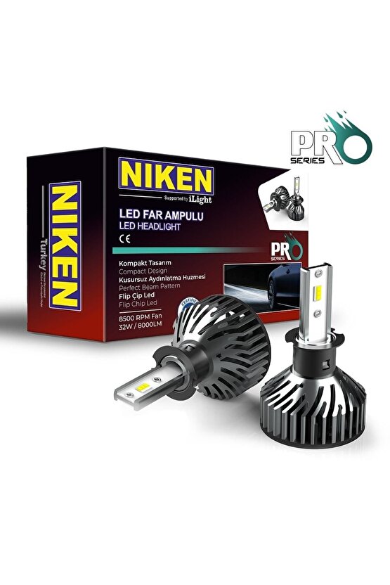 H3 Led Xenon Uyumlu Far Aydınlatma Seti Şimşek Etkili Pro 8000lm