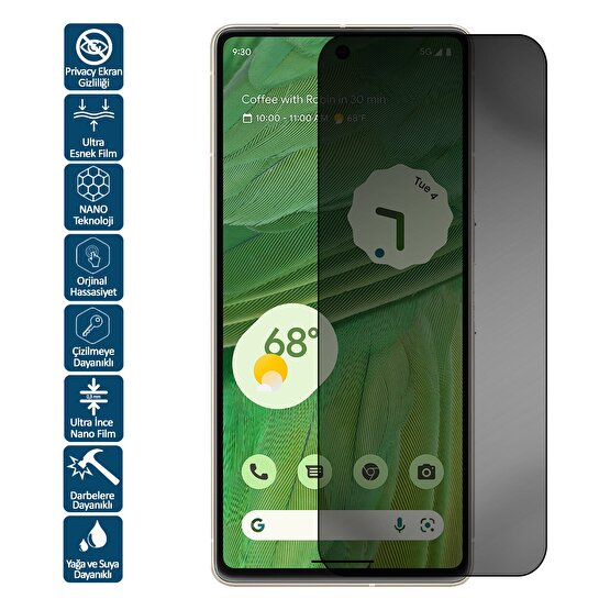 Wontis Google Pixel 7 Privacy Hayalet Nano Ekran Koruyucu Film