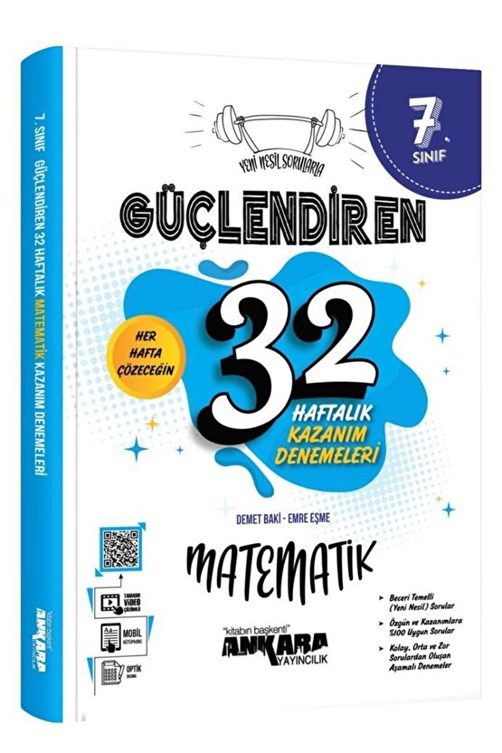 7. Sınıf Güçlendiren Matematik 32 Haftalık Kazanım Denemesi (yeni Baskı)