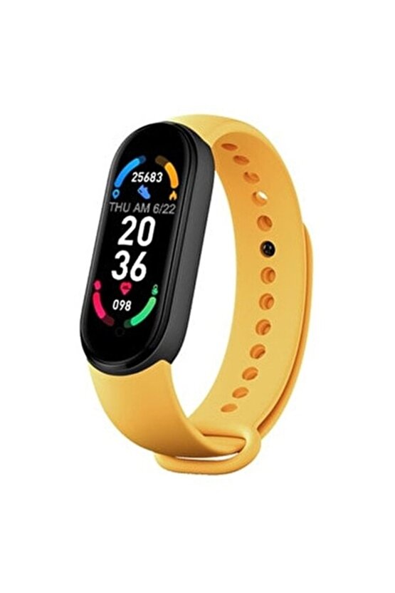 Yeni M6 Uyumlu Akıllı Bileklik Saat Smart Band Bracelet 6 Mesaj Arama Bildirimi Ios Android