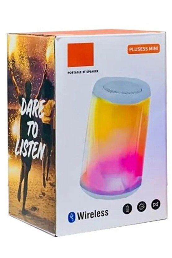 Pulse5S Mini Bluetooth Hoparlör LED Işıklı Kablosuz Speaker Ses Bombası