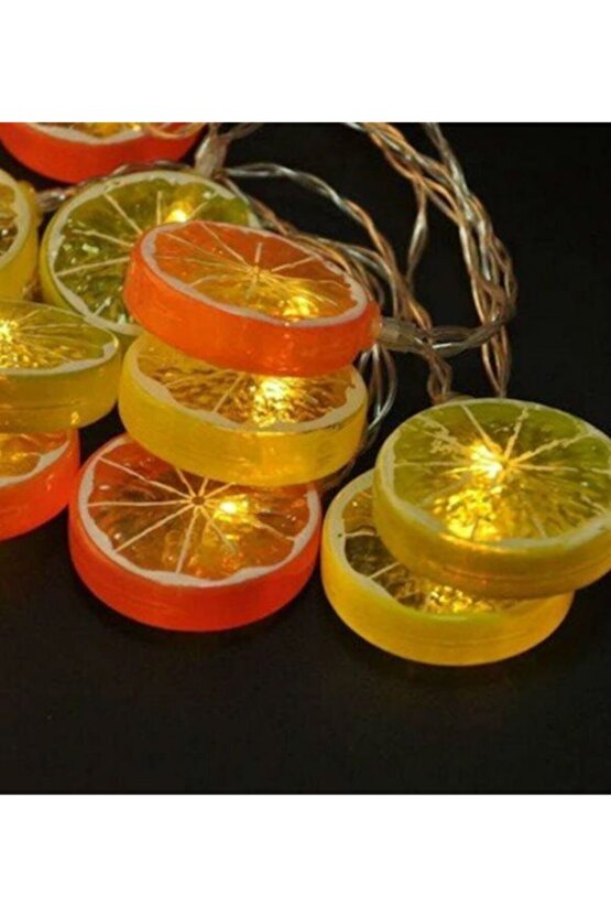 Pilli Ip Portakal-limon Led Işık -led Aydınlatma-2 Metre
