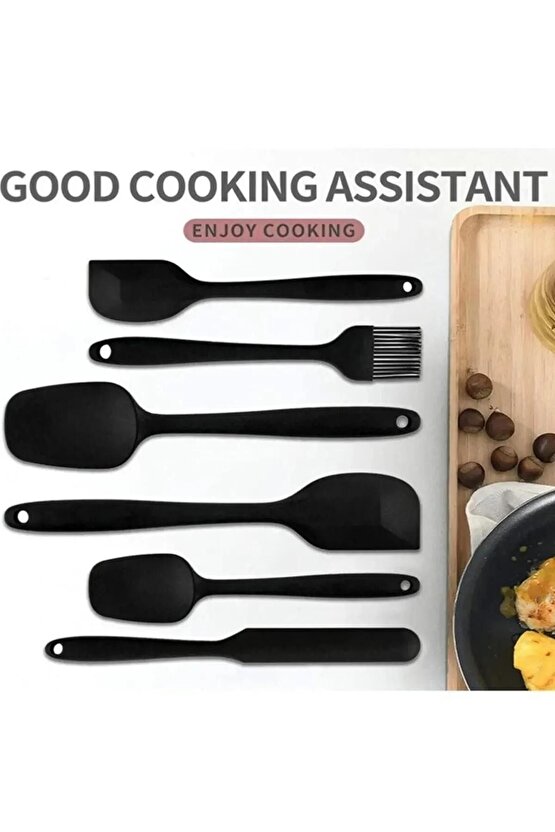 6 Adet Isıya Dayanıklı Yanmaz Yapışmaz Silikon Spatula Seti 6lı Silikon Spatula Seti Bpa Free