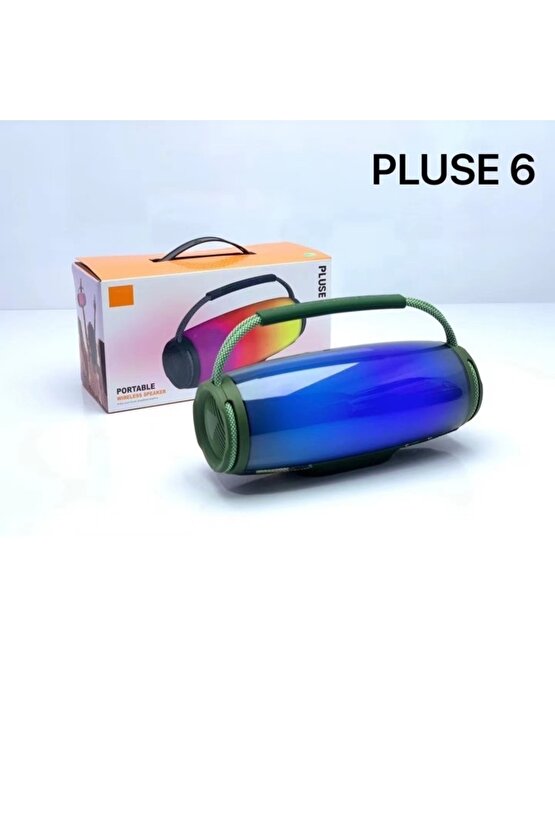 Pulse6 Bluetooth Hoparlör Tws Özellikli Led Işıklı Kablosuz Speaker Ses Bombası