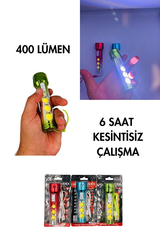 Usb Şarjlı Kitap Okuma Işığı Acil Durum El Feneri - Uzun Menzilli Çok Fonksiyonlu Deprem El Feneri