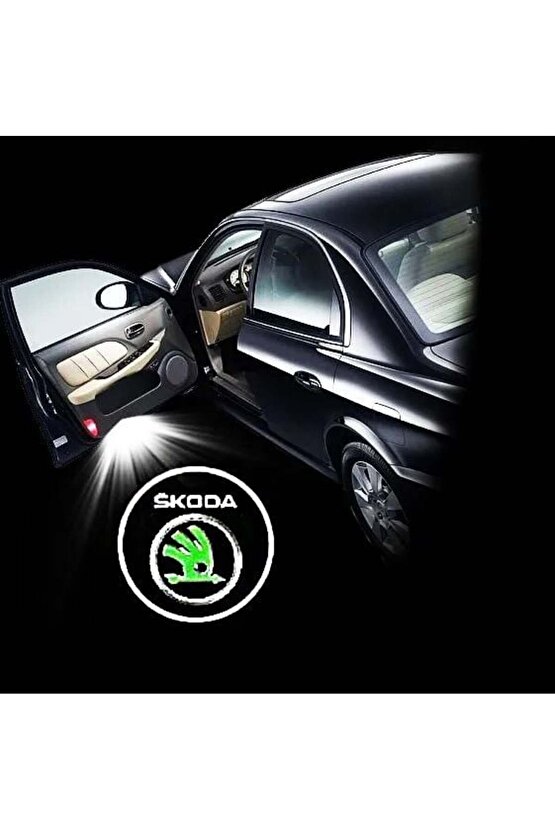 Skoda Octavia Kapı Altı Işık Lazer Led Logo Hoşgeldin Aydınlatma