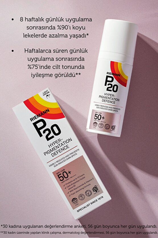 P20 Pigmentation Defence . Spf50 Koruyucu Güneş Kremi