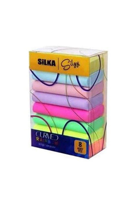 Silka Curved Rainbow 8li Silgi