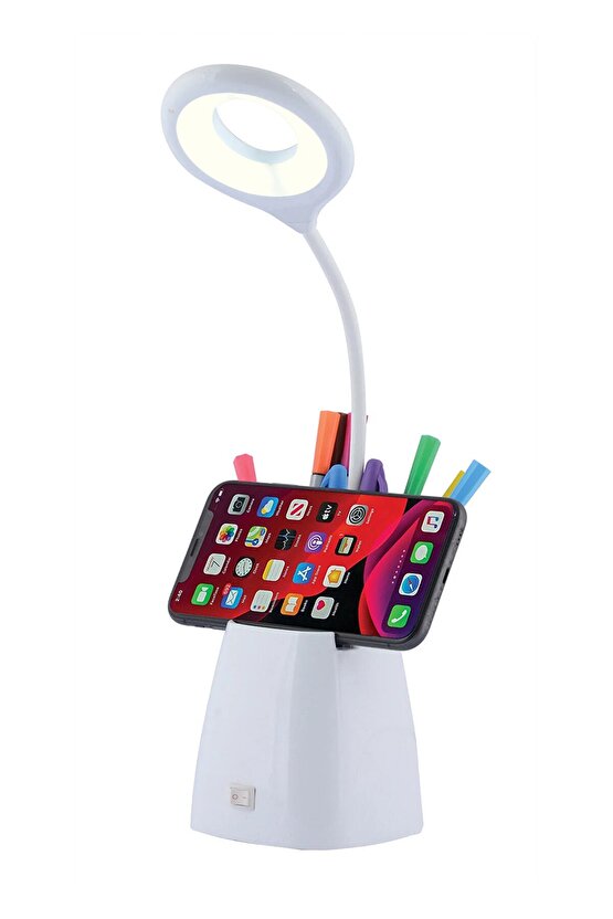 LED Masa Lambası - Şık ve Modern Tasarım, SiyahBeyazPembe