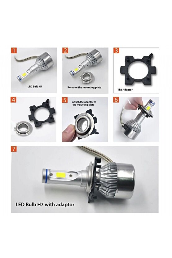 H7 Lexus Mazda Led Far Montaj Adaptörü