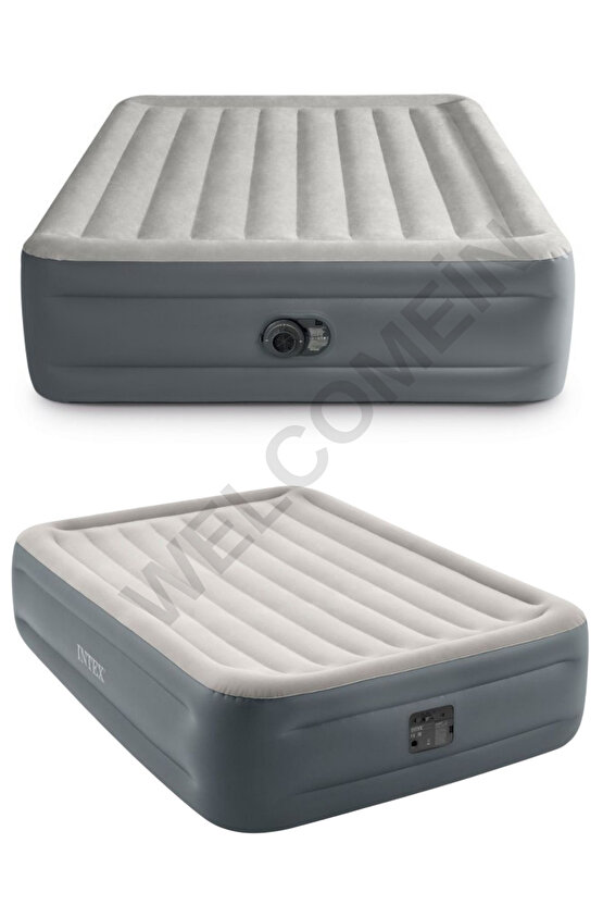 Queen Pillow Rest Mid-Rise Aırbed Fiber-Tech Yatak (Dahili Pompa) 152x203x30Cm (İNTEX)