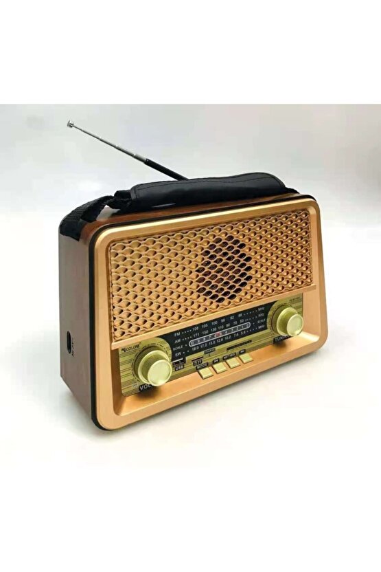 Bluetooth Hoparlör Ahşap Görünümlü Nostaljik Fm Radyo Sdusbaux