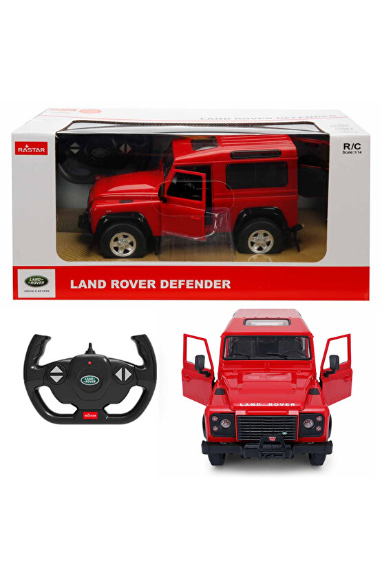 Rastar Land Rover Defender Uzaktan Kumandalı Araba Kırmızı - 1:14 Ölçekli Kumandalı Araba - RC Araç