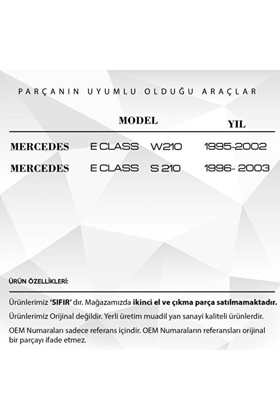 Mercedes E Class W210 , S210 Için Gps Anten Tamir Seti