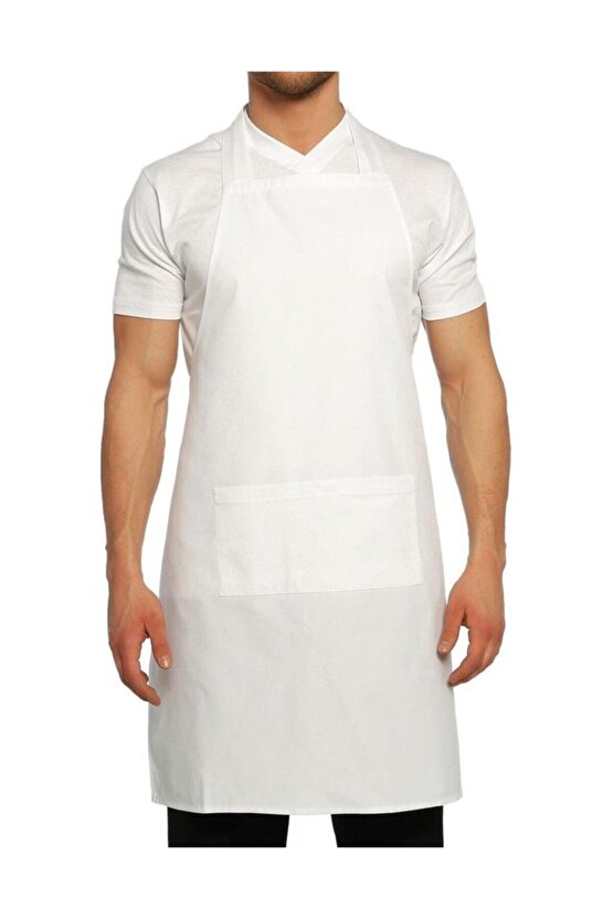 Unisex Beyaz Mutfak Garson Aşçı Şef İş Önlüğü