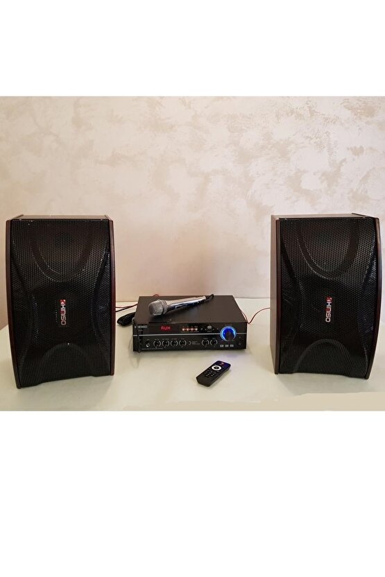 Anfili 1+1 Karaoke Mikrofonlu Bluetooth Hoparlör Fm Radyo Sd Kart Usb Girişli Speaker 30w