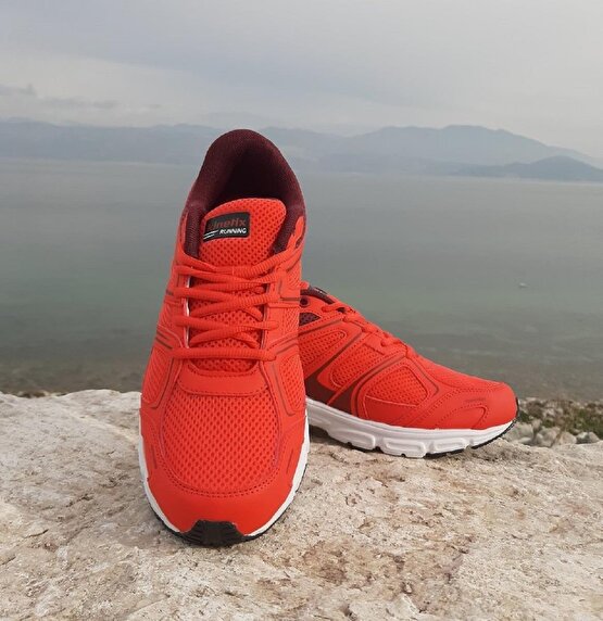 Kinetix Arıon Kırmızı-Beyaz Fuspetli Athletic Koşu Spor Ayakkabı