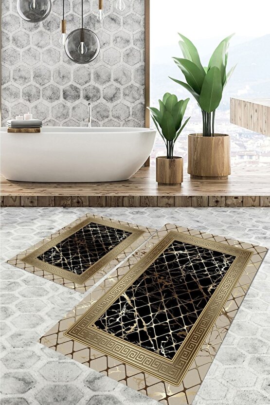 Banyo Paspas 2 Li Gold Black Modern 1