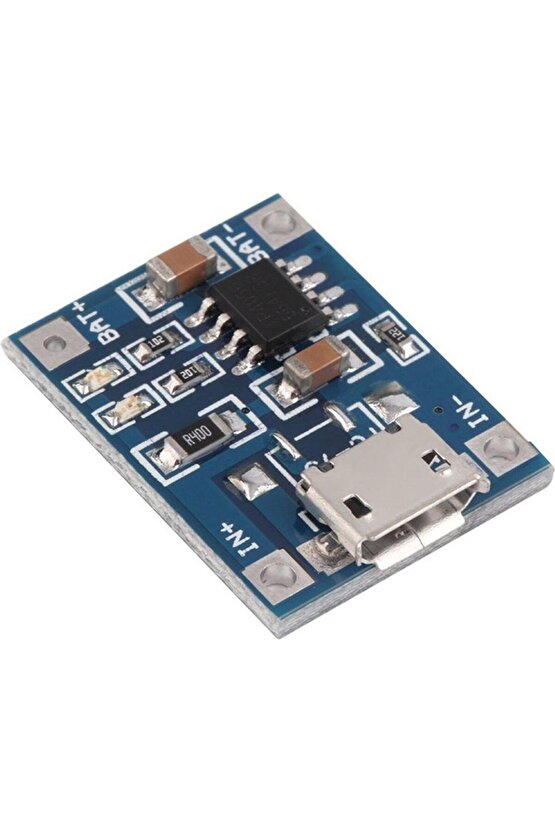 Ma 5V Mini Mikro USB 1A TP4056 Lityum Pil Şarj Kartı Şarj Aleti Modülü-Mavi (Yurt Dışından)