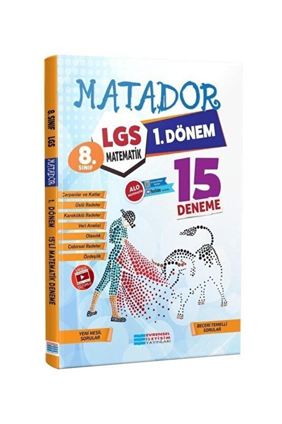 8.sınıf 1.dönem Matematik Matador Video Çözümlü 15 Deneme