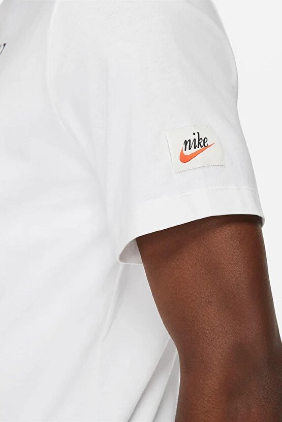 Sportswear Futura Swoosh Logo T Shirt Unisex Baskılı Tişört Beyaz