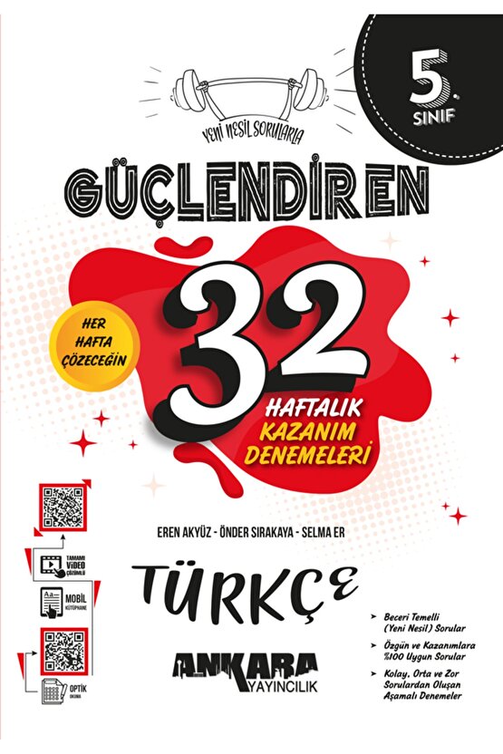 Ankara 5. Sınıf Türkçe Güçlendiren 32 Haftalık Deneme 2023