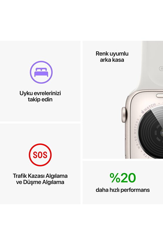 Watch SE 40mm GPS Yıldız Işığı Alüminyum Kasa ve Yıldız Işığı Sport Band (Apple Türkiye Garantili)