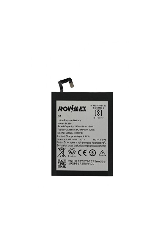 Lenovo Vibe S1 (bl250) Rovimex Batarya Pil