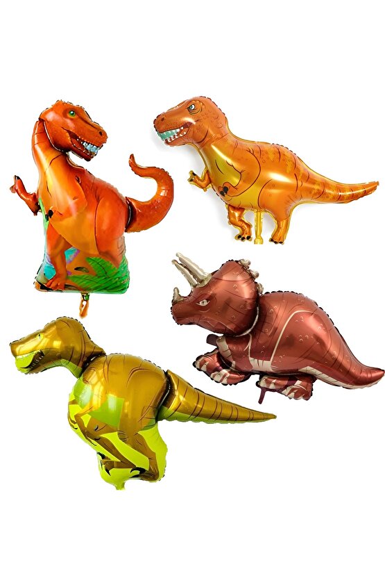 Orman Tema Jurassic Park Dinozor Konsept Yeşil Rakam Balon 2 Yaş Dev Balonlu Doğum Günü Balon Set