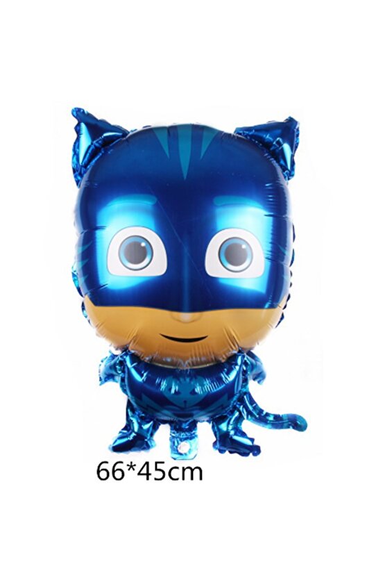 Pijamaskeliler Yaş Balon Seti Pjmasks Konsept Helyum Balon Set Pijamaskeli Doğum Günü Set