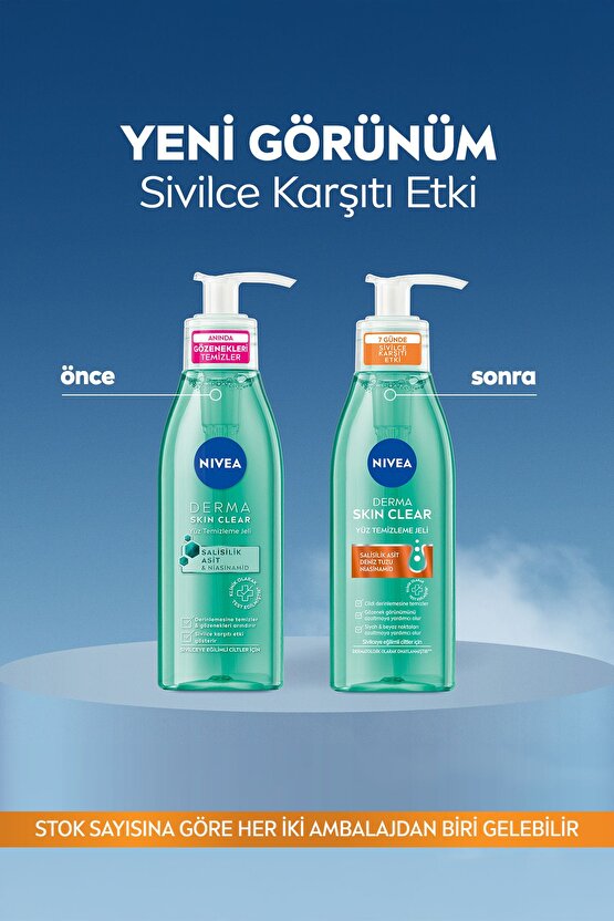 Derma Skin Sivilce Karşıtı Yüz Temizleme Jeli 150ml, Gözenek Arındırıcı, Salistik Asit, Niasinamid