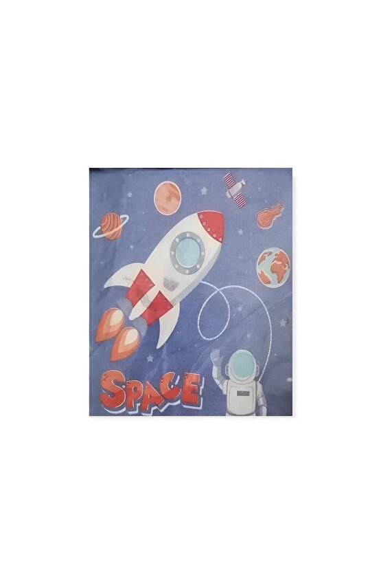 Kozmik Uzay Astronot Peçete 20 Adet Kozmik Uzay Astronot Konsept Doğum Günü Parti Malzemeleri