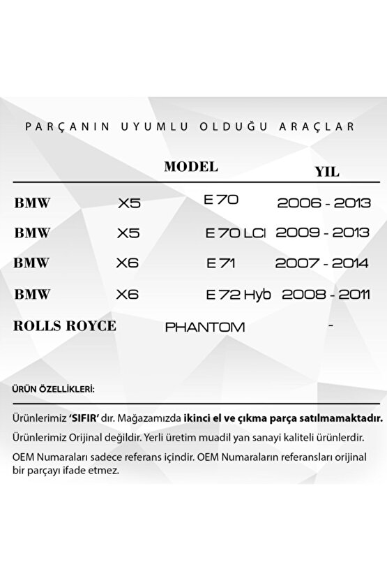 Bmw 5 Series, 7 Series X5, X6 - Phantom Için Koltuk Motoru Ayar Dişlisi