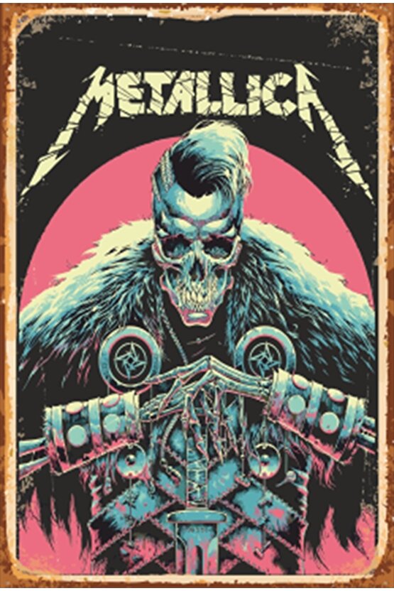 Metallica Albüm Retro Ahşap Poster
