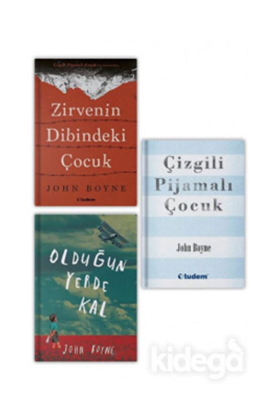 Çizgili Pijamalı Çocuk - Zirvenin Dibindeki Çocuk - Olduğun Yerde Kal - John Boyne 3 Kitap Set