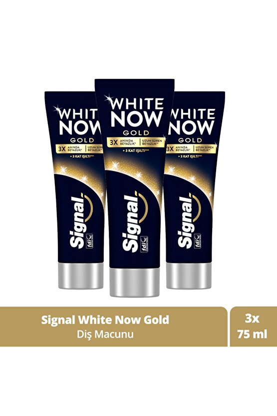 White Now Gold Anında Beyazlatıcı Diş Macunu 75mlx3 